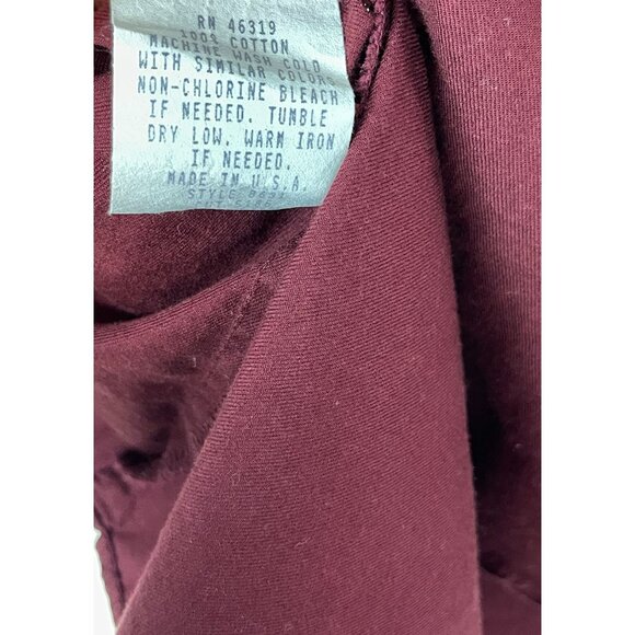 Vintage Willowbend Medium Long Sleeve Maroon Button Down Shirt - Picture 5 of 6